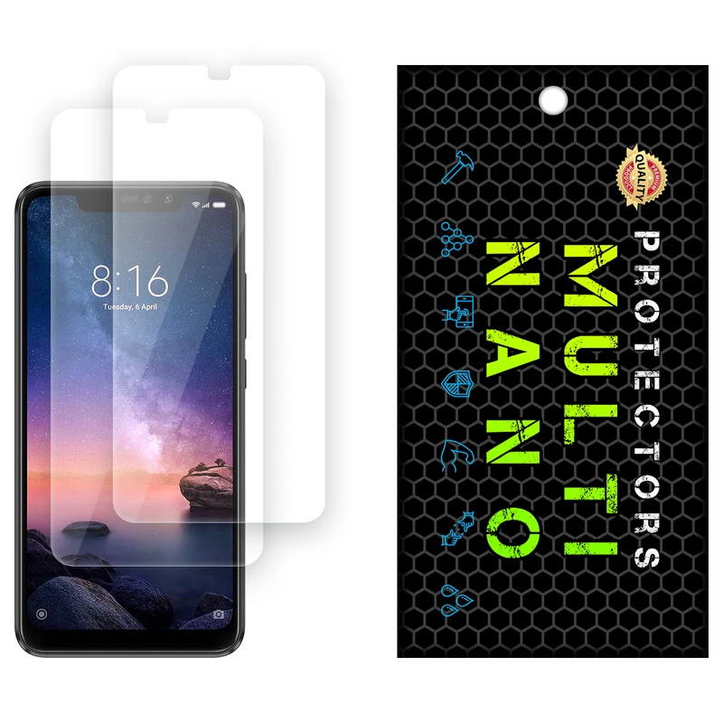 محافظ صفحه نمایش شفاف مولتی نانو مدل X-S2N مناسب برای گوشی موبایل شیائومی Redmi Note 6 Pro بسته دو عددی
