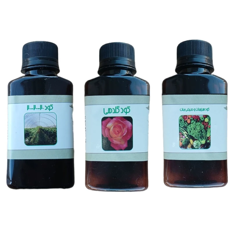 کود مایع کامل سه بیست و کود سبزیجات و صیفی جات و کود گلدهی مدل life drop حجم 110 میلی لیتر بسته 3 عددی