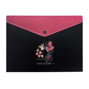 پوشه دکمه دار پاپکو مدل فانتزی سایز A4