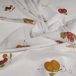 پارچه پرده ای مدل حریر طرح میوه