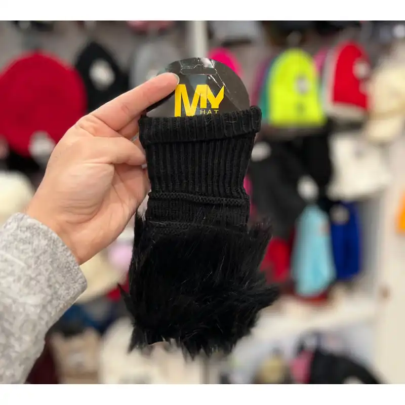 دستکش بافتنی زنانه مدل خزدارر