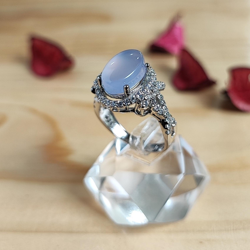 انگشتر نقره زنانه مدل عقیق کبود کد YW4090