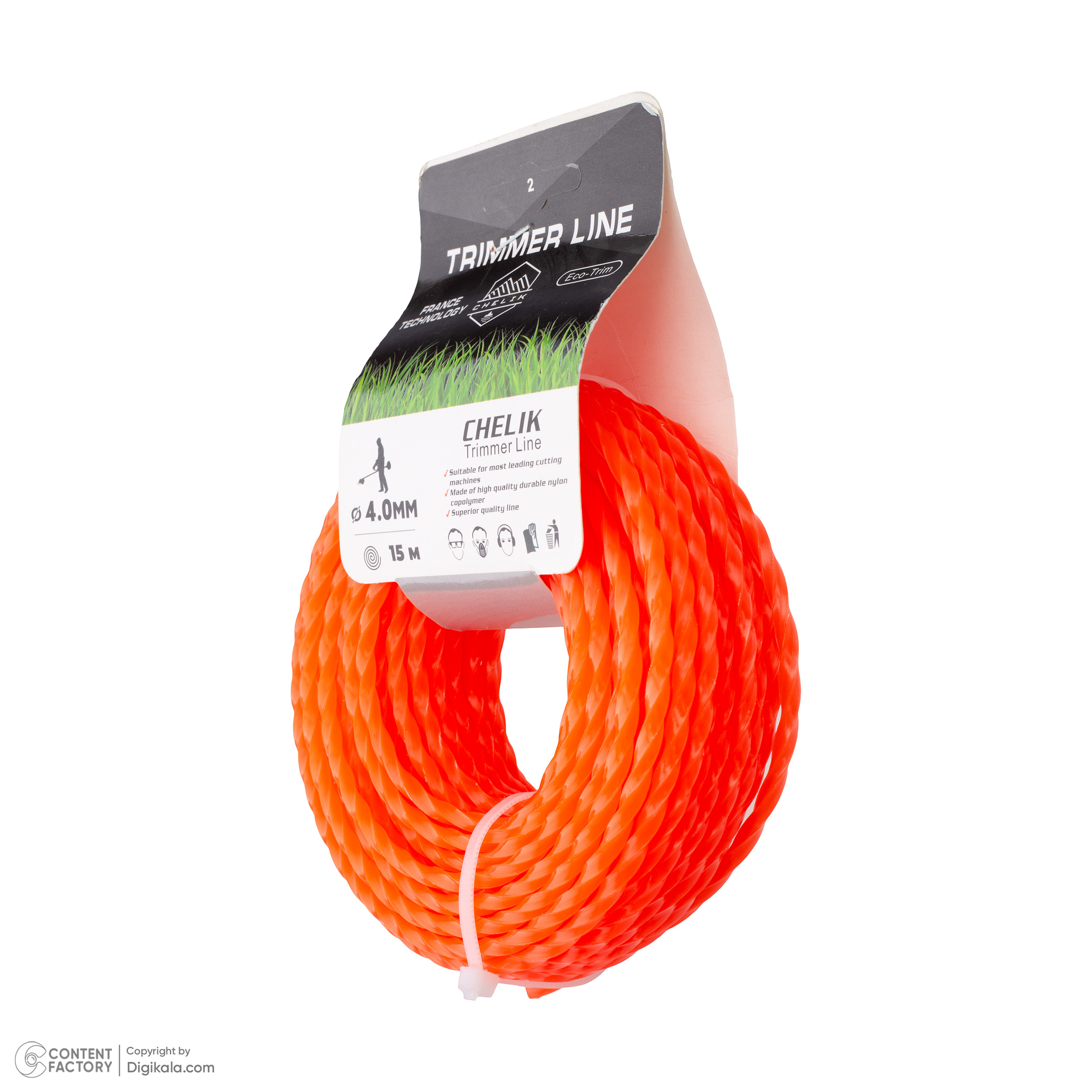 نخ علف تراش تریمر لاین مدل گرد کد 4mm-15m-T