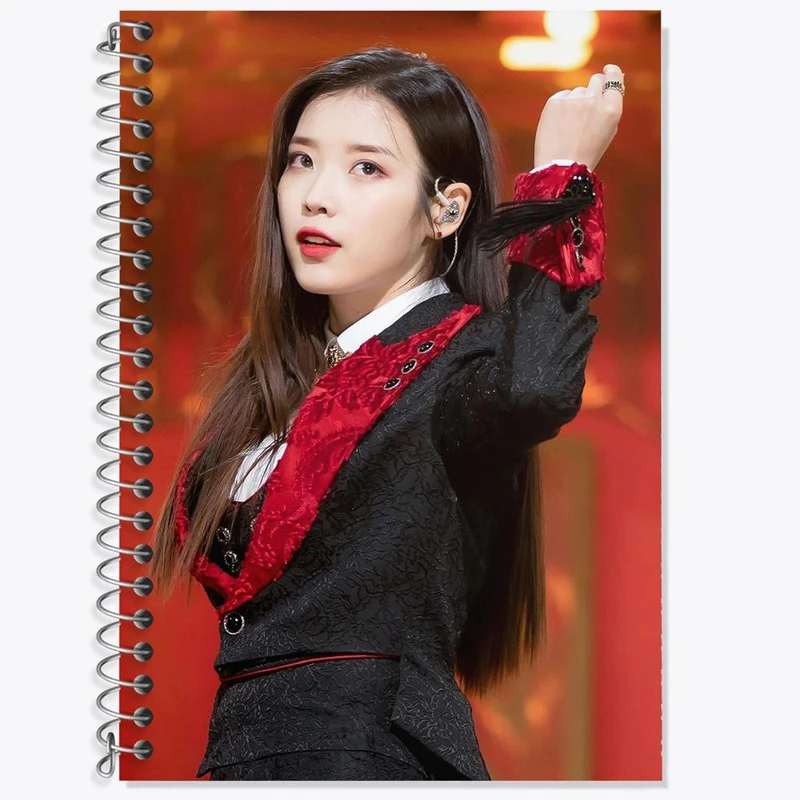 دفتر زبان 50 برگ خندالو مدل سه خط طرح آیو IU کد 11612