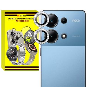 محافظ لنز دوربین فلزی امگلس مدل RNG Diamond MG مناسب برای گوشی موبایل شیائومی Poco M6 Pro 4G