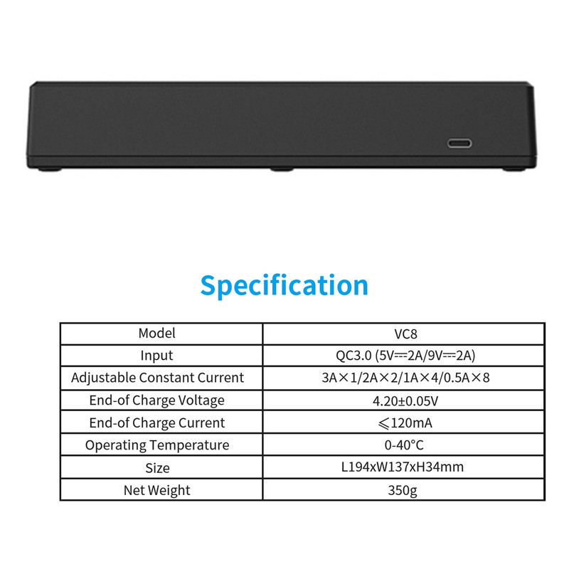 شارژر باتری اکستار مدل VC8