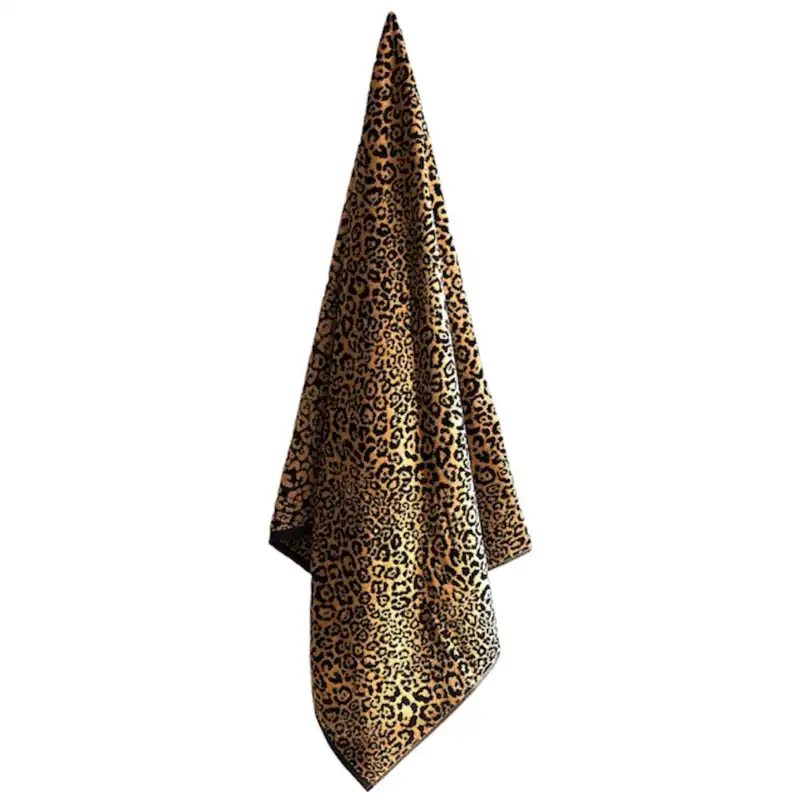 حوله دست و صورت زارا هوم مدل VELOUR LEOPARD کد 091 سایز 50x90 سانتی متر