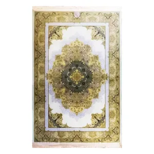 فرش ماشینی دیبا کد L1250 زمینه آبی روشن