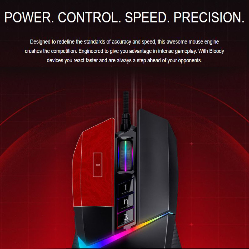 ماوس مخصوص بازی بلادی مدل W60 Max-RGB