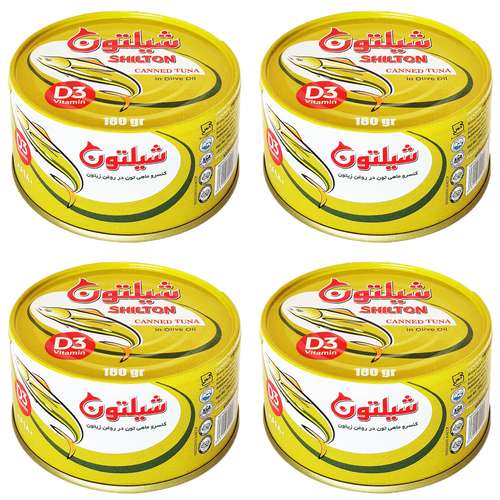 کنسرو ماهی تون در روغن زیتون شیلتون - 180 گرم بسته 4 عددی