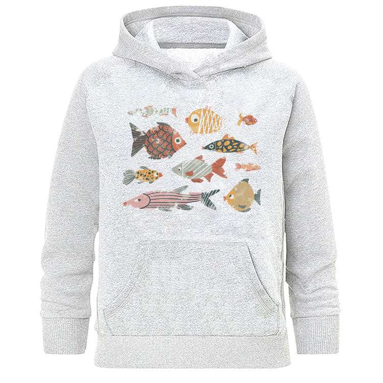 هودی زنانه طرح ماهی فانتزی مدل Z673