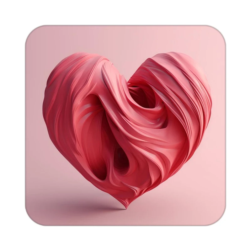 زیر لیوانی کاکتی طرح عاشقانه مدل mp36429