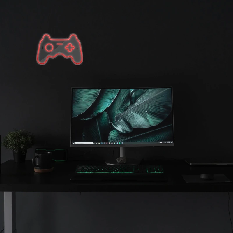 چراغ دیواری نئون دیزاین طرح Game-Controller
