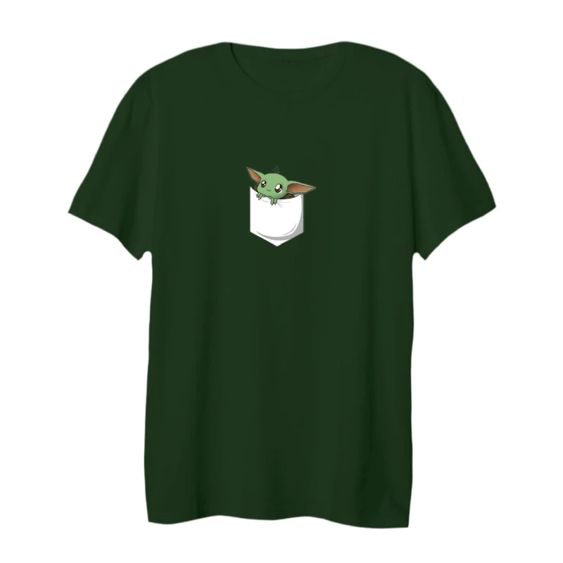 تی شرت لانگ آستین کوتاه زنانه مدل بیبی یودا جیبی