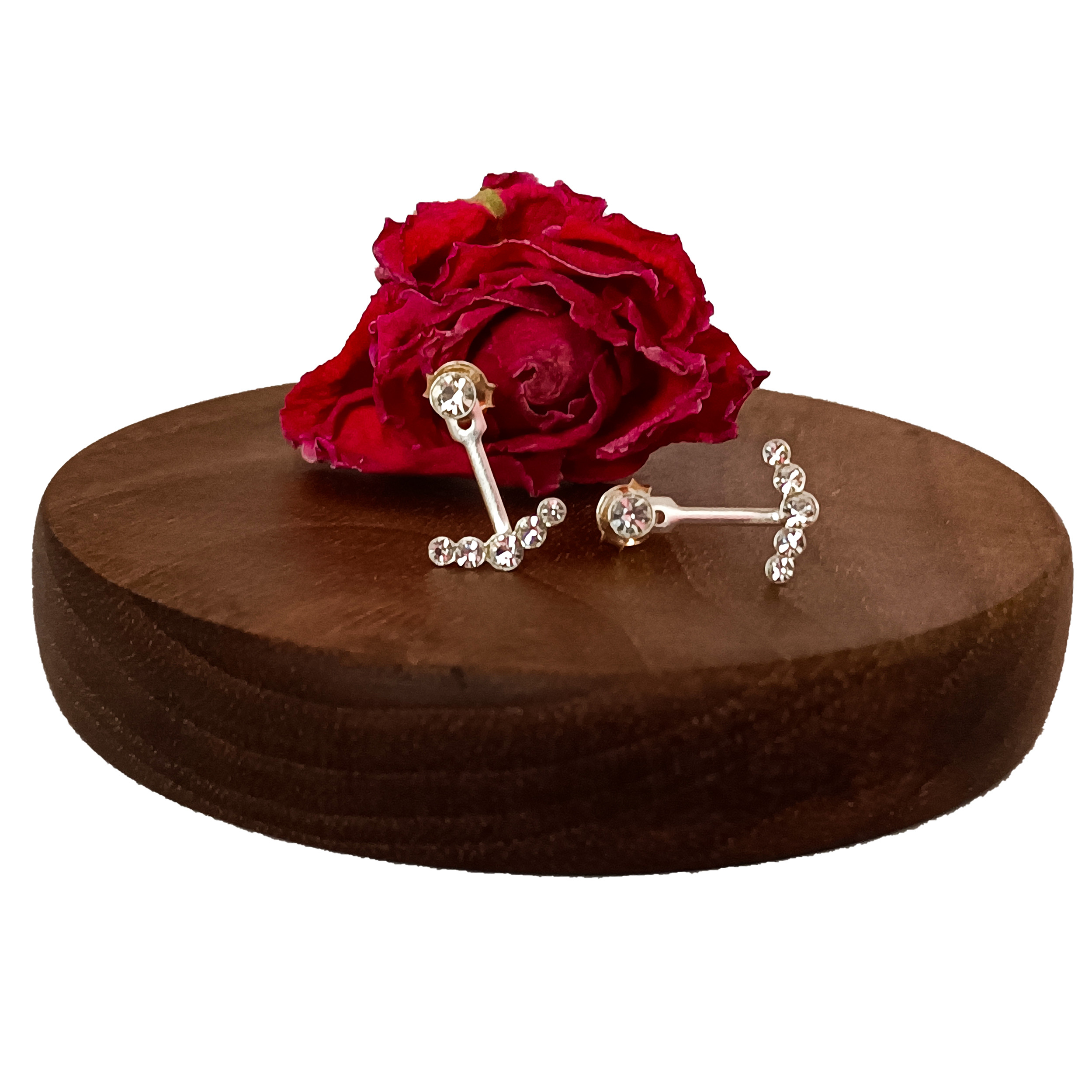 گوشواره نقره زنانه مدل نگین001