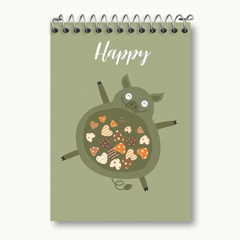 دفتر یادداشت 50 برگ خندالو مدل گربه (Cat) کد N954