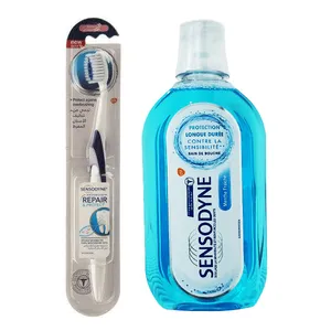 مسواک سنسوداین مدل Repair با برس خیلی نرم به همراه دهانشویه سنسوداین مدل Fresh Mint حجم 500 میلی لیتر