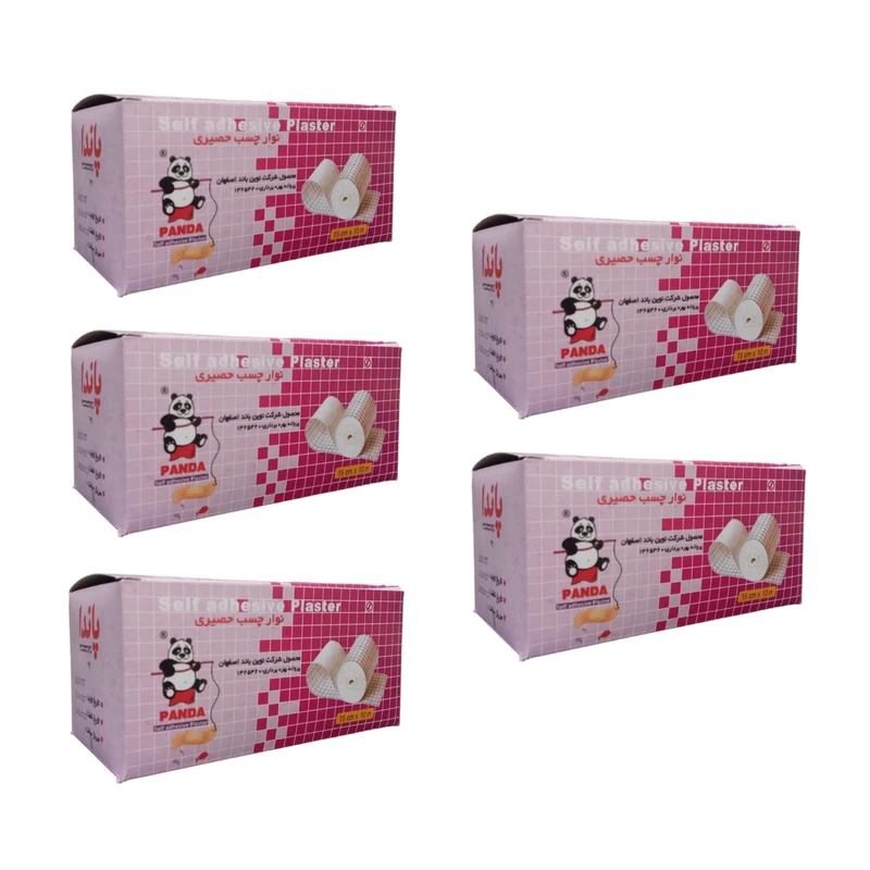 چسب پانسمان پاندا مدل حصیری مجموعه 5 عددی