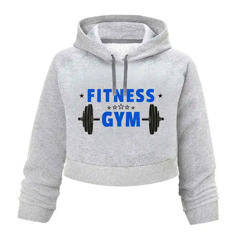 هودی کراپ  زنانه مدل GYM کد K42 T