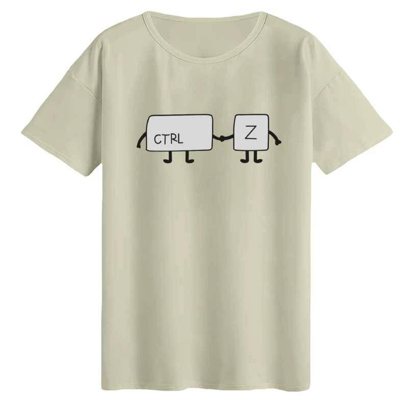 تی‌شرت لانگ آستین کوتاه زنانه مدل ctrl z