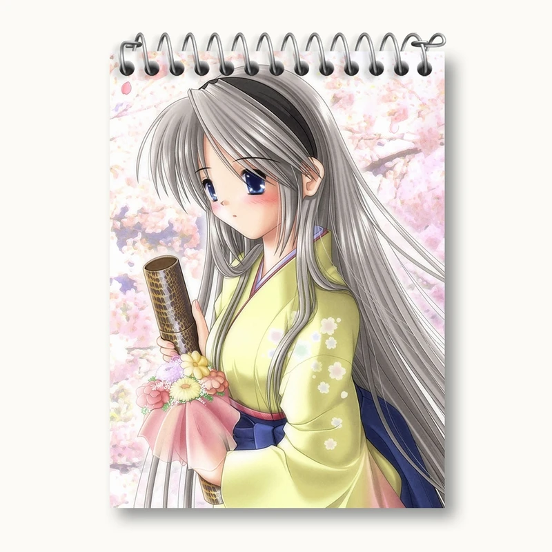 دفتر یادداشت 50 برگ خندالو مدل ساکاگامی انیمه کلاناد Clannad کد 22423