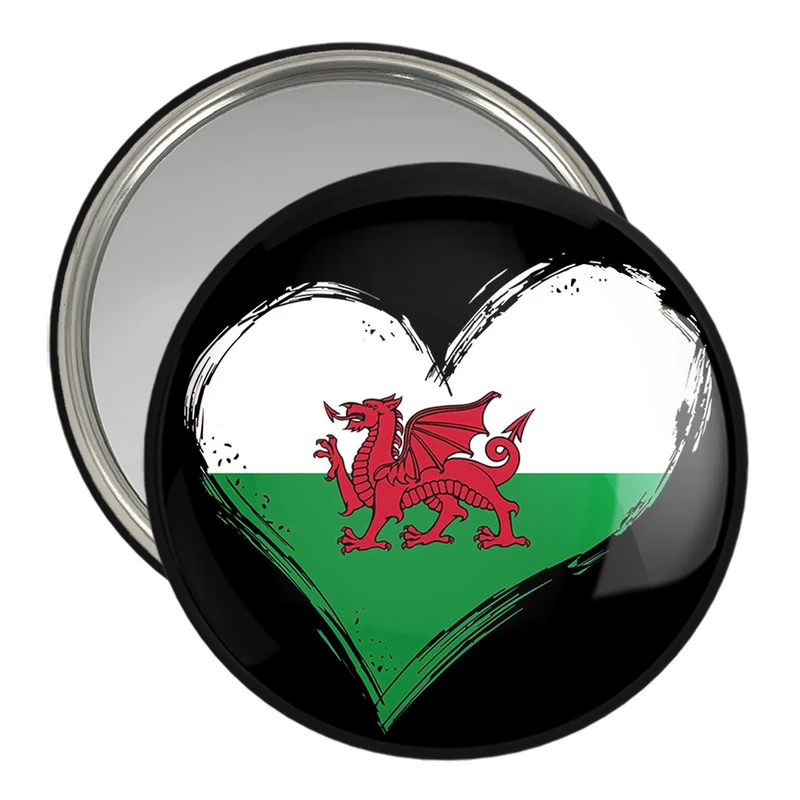 آینه جیبی خندالو مدل پرچم ولز  کد 20594