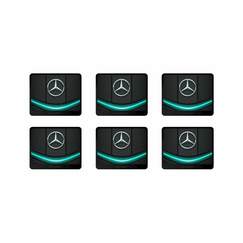 زیر لیوانی ماهوت مدل Mercedes-Benz بسته 6 عددی