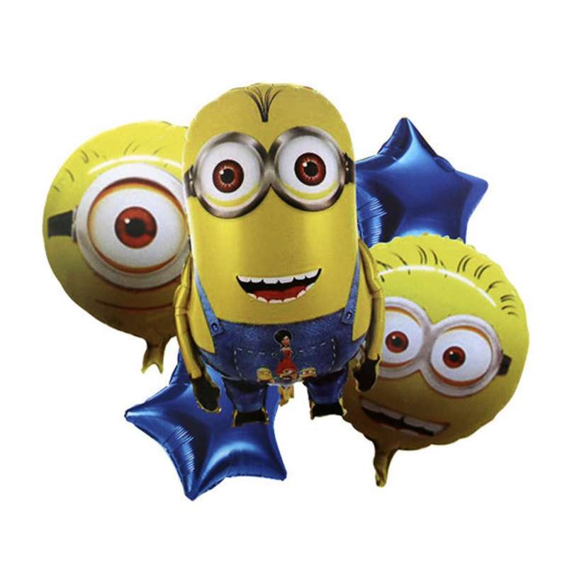 بادکنک فویلی اف ال فانگلین مدل مینیون کد2311 مجموعه 5 عددی