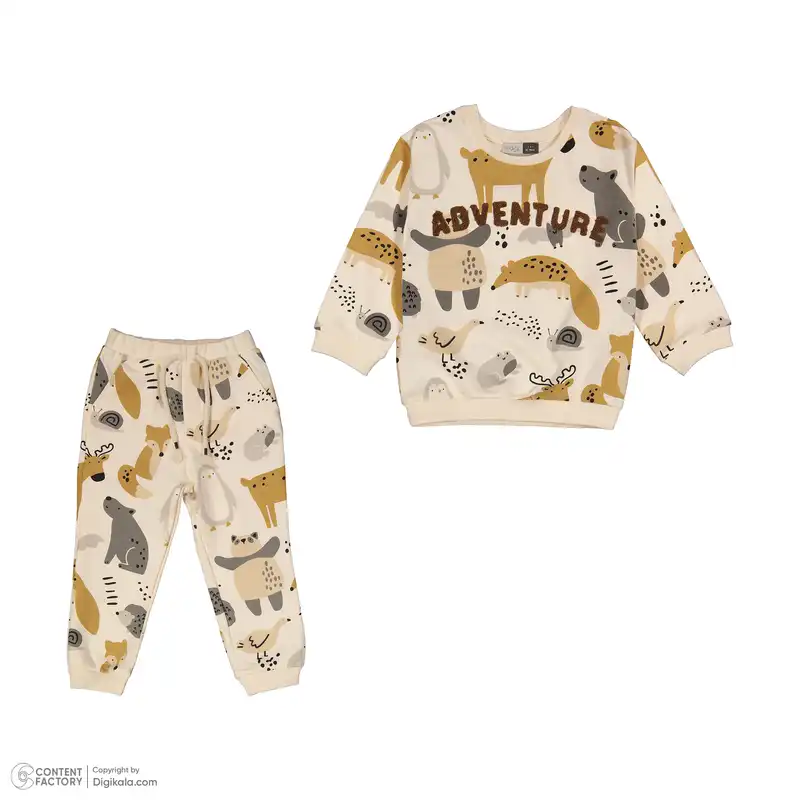 ست سویشرت و شلوار نوزادی پسرانه ایندیگو مدل 232192