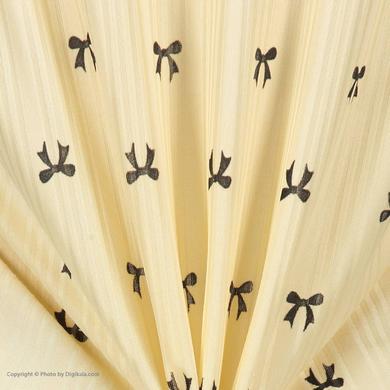 ست 3 تکه لباس زنانه مدل پاپیون رنگ کرم