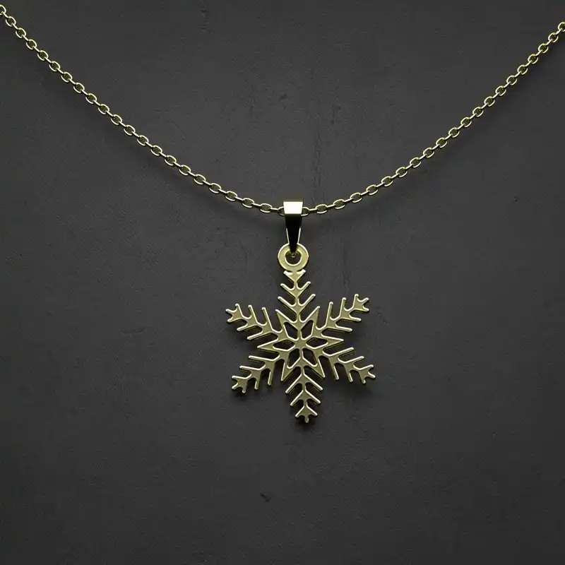 گردنبند طلا 18 عیار زنانه مدوپد مدل برف کد QQ2-1-1021