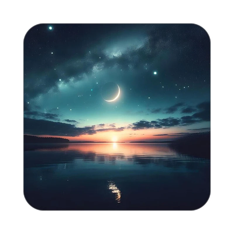 زیر لیوانی کاکتی طرح ماه و ستاره مدل mp53265