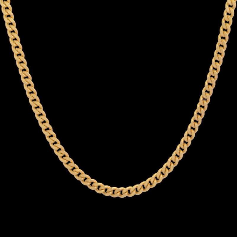 زنجیر طلا 18 عیار زنانه طلای مستجابی مدل تو پر کد CR45