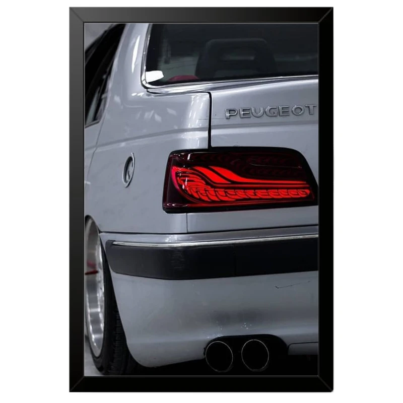 تابلو بکلیت طرح ماشین و خودرو پژو پارس مدل B-po1910 فریم مشکی