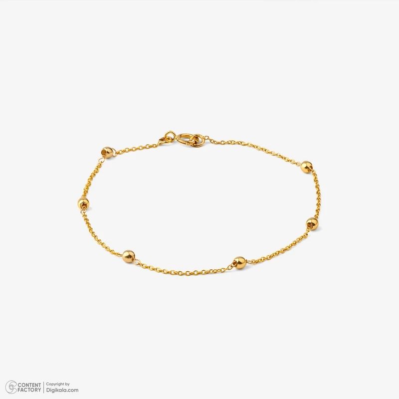 دستبند زنجیری طلا 18 عیار زنانه وی گالری مدل البرنادو کد B0356 -  - 2