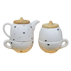 سرویس چای خوری مدل قلبی مجموعه ۴ عددی