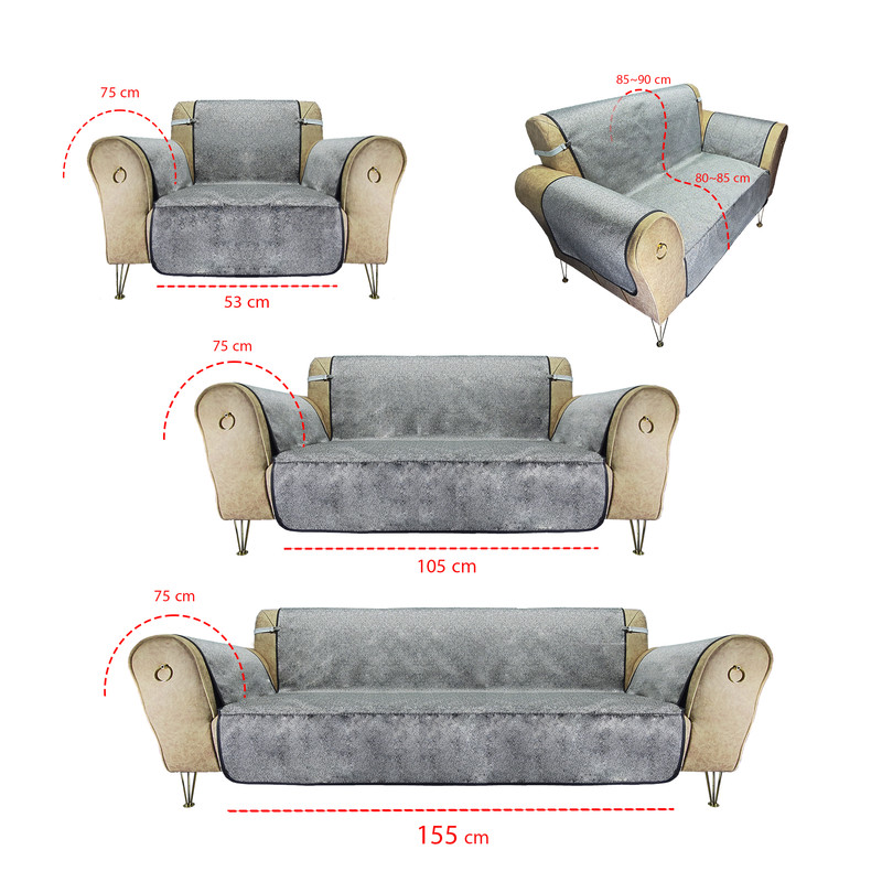 کاور مبلمان 7 نفره چینش مدل 3Layer مجموعه 4 عددی