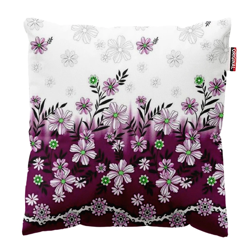  کوسن پاد آفرین طرح گل کد 2302 سایز 40*40 سانتی متر