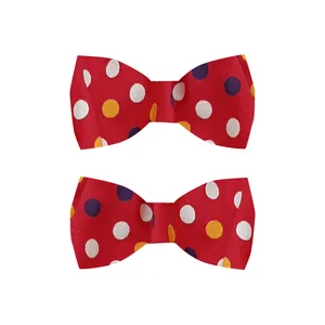 کش مو دخترانه مدل خالدار کد Z-110 بسته دو عددی