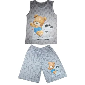 ست تاپ و شلوارک مردانه مدل Teddy & dog 