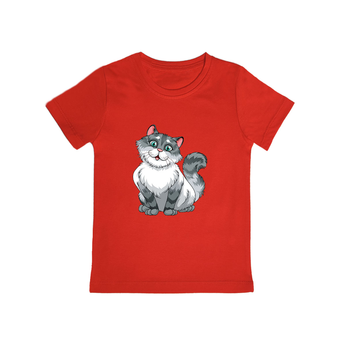 تی شرت آستین کوتاه پسرانه مدل cat R082