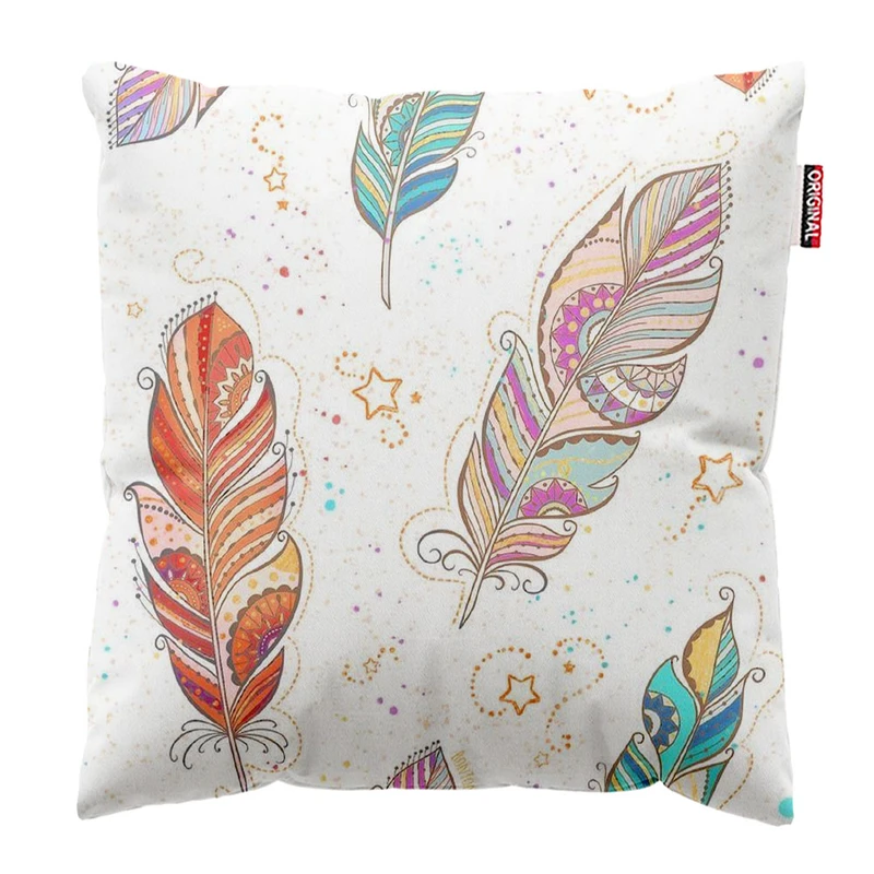  کوسن پاد آفرین طرح پر کد 1654 سایز 30*30 سانتی متر