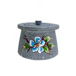 دیگ سنگی طرح شکوفه  کد 696