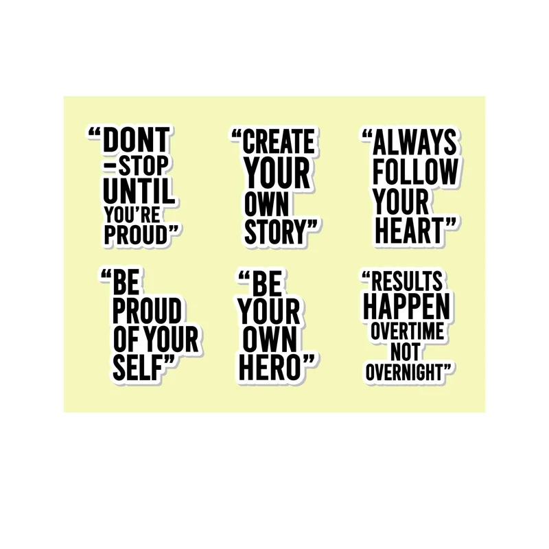 استیکر لپتاب و گوشی طرح متن کد 153 مجموعه 6 عددی