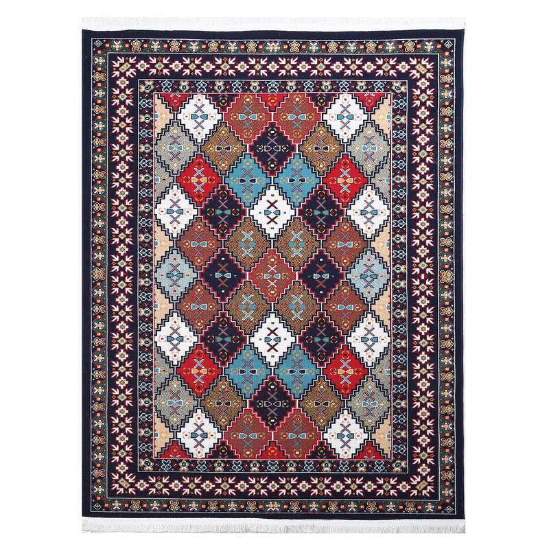 گلیم ماشینی دنیای فرش مدل فرهان کد 1206