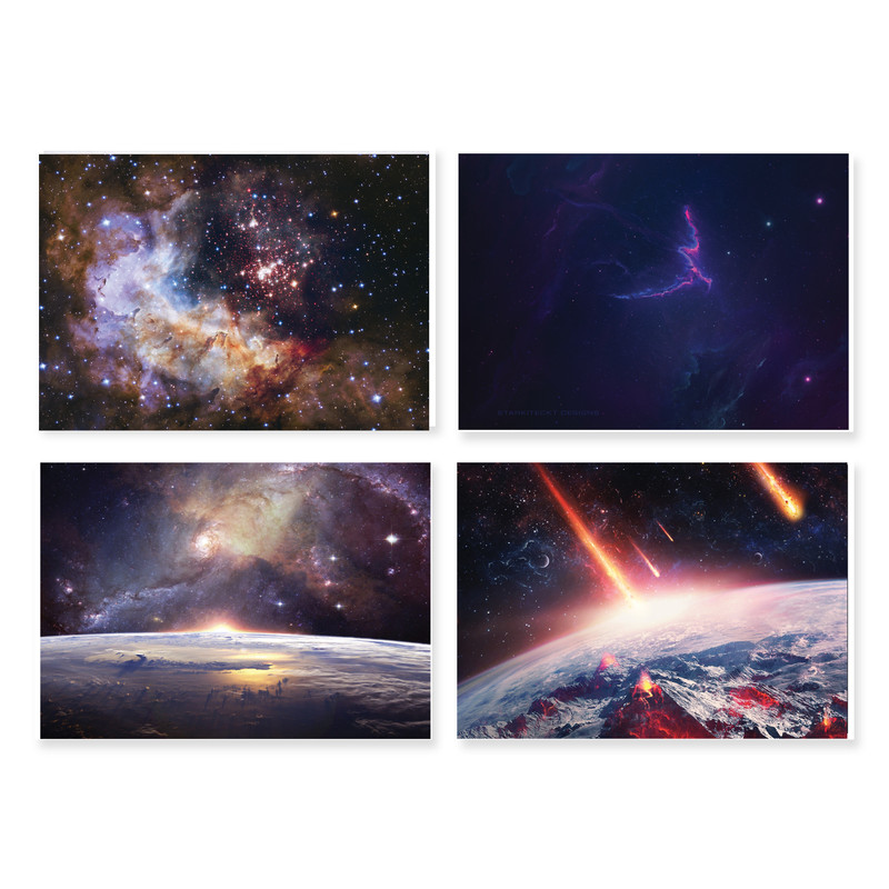 پوستر طرح فضا کد A-1992 مجموعه 4 عددی