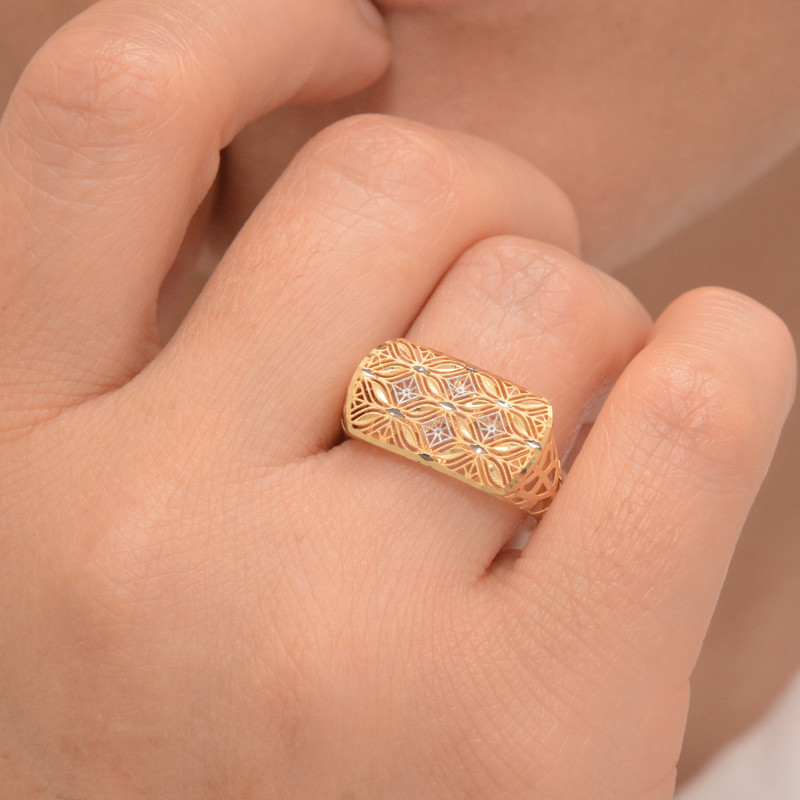 نیم ست طلا 18 عیار زنانه طلای مستجابی مدل آوا کد 6702