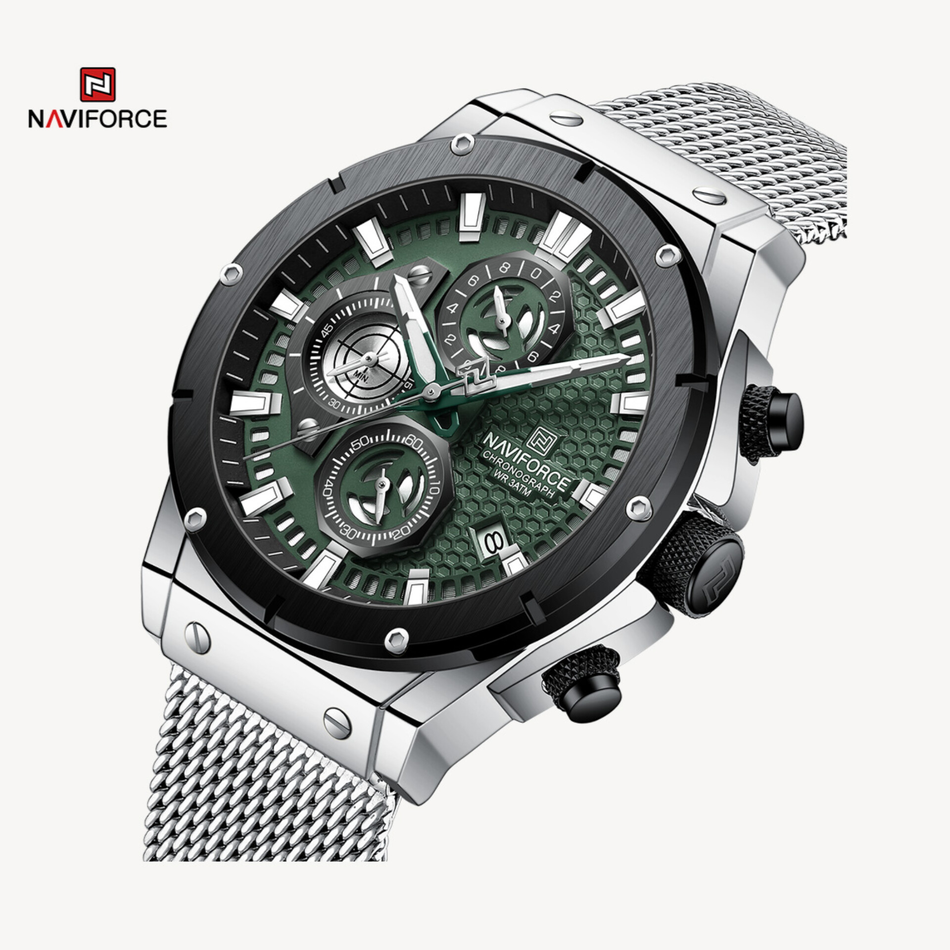 ساعت مچی عقربه‌ای مردانه نیوی فورس مدل NF8027-SGN