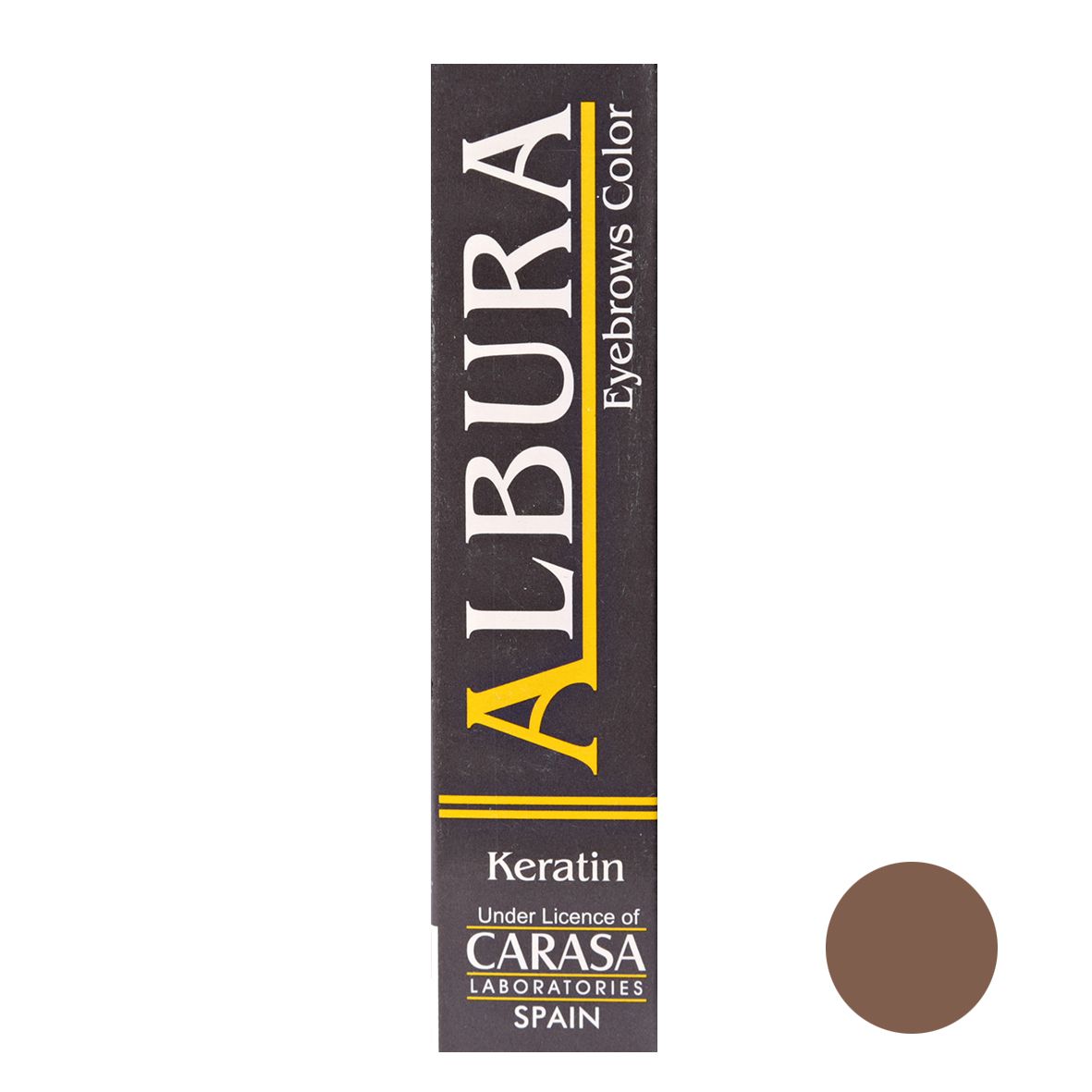 رنگ ابرو آلبورا مدل carasa شماره 2 حجم 15 میلی لیتر رنگ قهوه ای تیره -  - 1