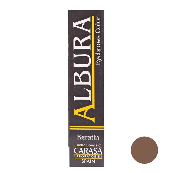 رنگ ابرو آلبورا مدل carasa شماره 2 حجم 15 میلی لیتر رنگ قهوه ای تیره